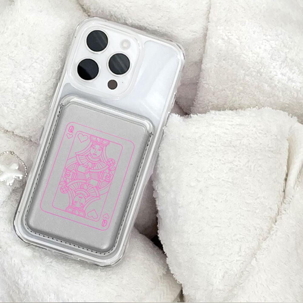 Poker Pattern For Magsafe wallet Magnetic Card holder Phone Case For iPhone 16 13 16 15 12 14 17 Pro Max Case 16E 15 Plus Cover