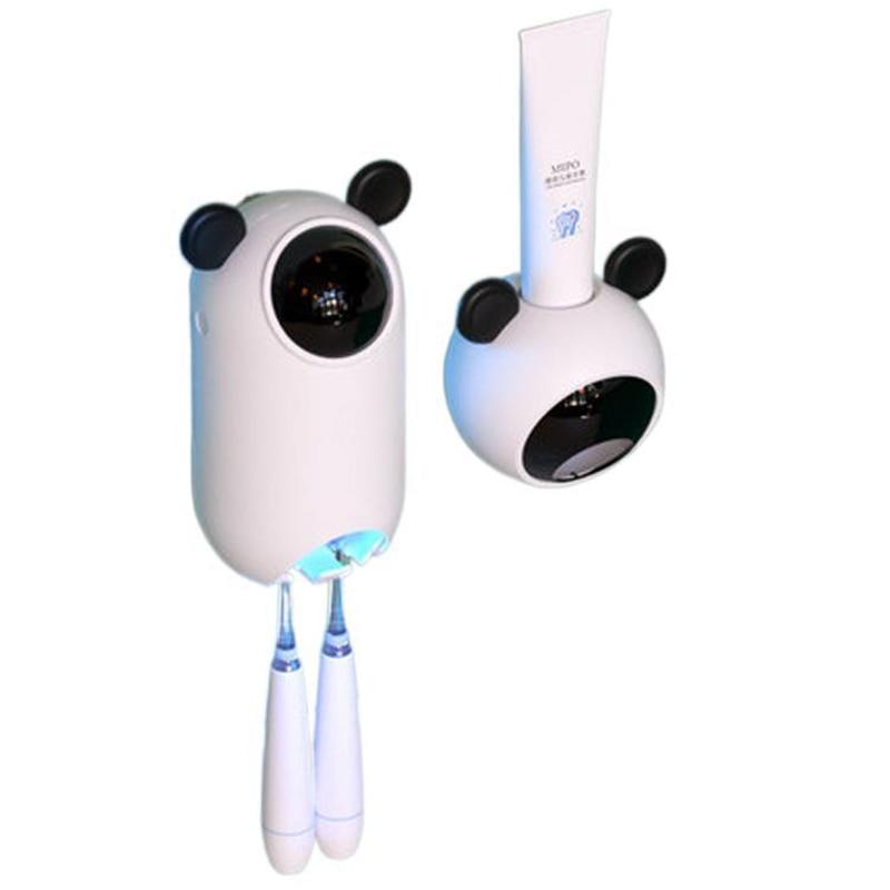 Children s Bathroom Intelligence Wall Mounted Toothbrush Holder Automatic Toothpaste Machine Home Bathroom Kit | Toothbrush Holders & Toothpaste