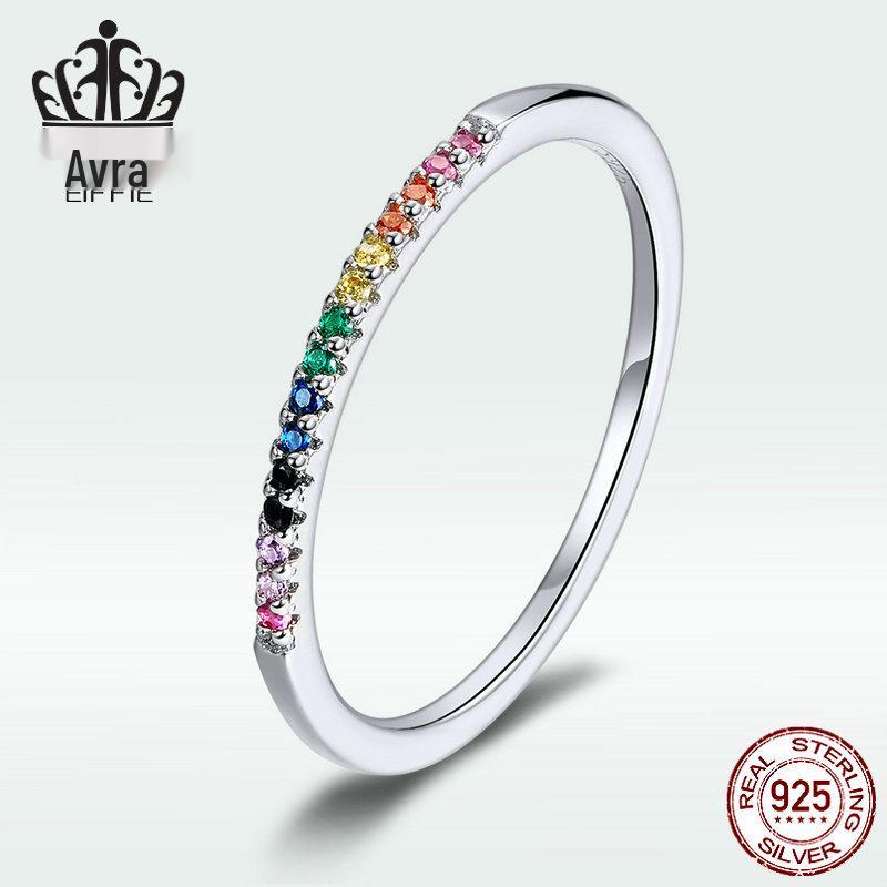 Aifle Sterling Silver S925 Zircon Ring - Simple Fashion Jewelry.