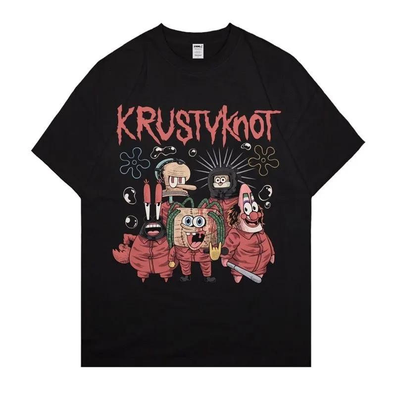 Unisex Short Sleeve Crew Neck Cotton T Shirt Krustyknot S