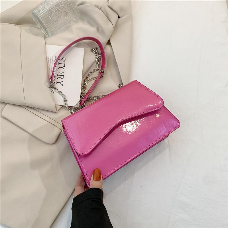 

Chic Fashionable Pu Leather Shoulder Bag For Women Modern Minimalist Crossbody Small Square Bag Ideal For Everyday Use фуксія