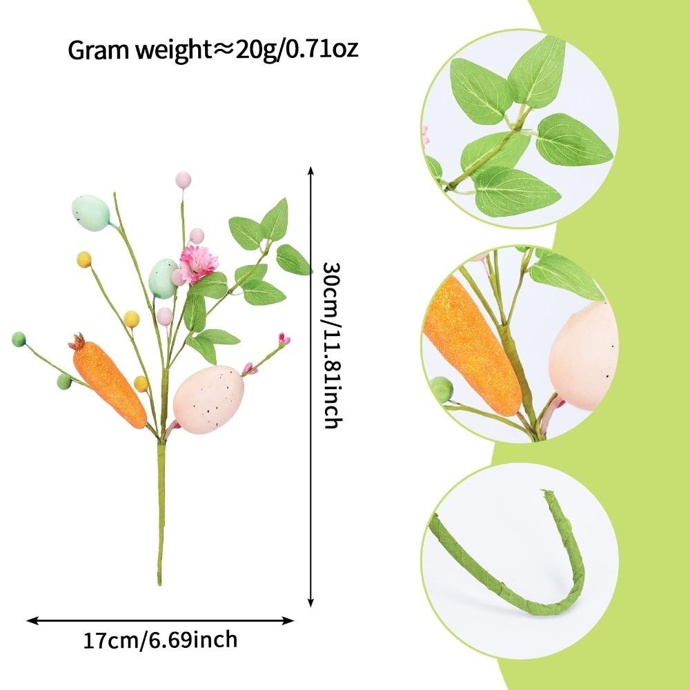 

Colorful Egg Easter Carrot Bouquet Artificial Flower Fake Plant Artificial Flower Branch Bouquet Form Fake Plant Bouquet