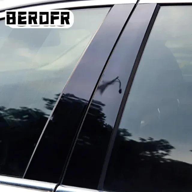 Autosäulen-Abdeckungen für Hyundai Creta Ix25 2014 2015 2016 2017 2018 Glänzend Schwarze Tür-Fenster-Zierleisten Abdeckungen Aufkleber Zubehör