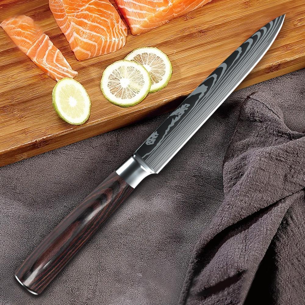 6 Styles Kitchen Chef Knives High Carbon Stainless Steel Sharp Boning Steak Knife Slicing Chef Knife Kitchen Cooking Tool