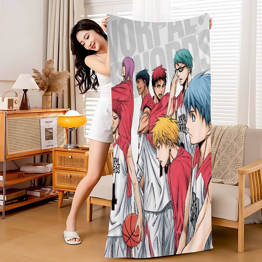 Toalla de Baño Anime Baloncesto Kuroko Microfibra Suave Absorbente de Agua Transpirable Para Niña Niños Decorativa Dibujos Animados Toalla de Playa
