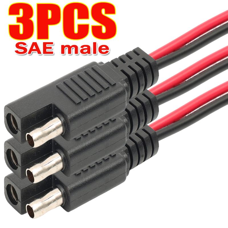 1/2/3pcs Car Extension Cable Solar Panel Cable Wire SAE Connector Extension Cable SAE Quick Connector Disconnect Plug SAE Power