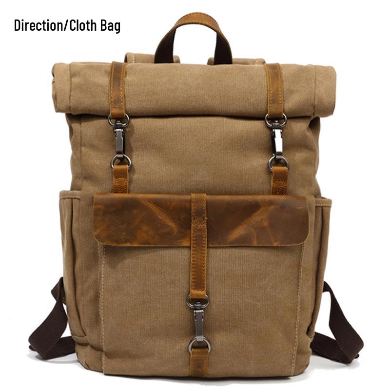 

Retro Washable Canvas Backpack: Large Capacity Convertible for Laptop, Casual Travel, and Outdoor Adventures