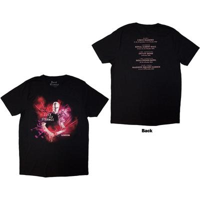 T-shirt David Gilmour: Fortuna & Strano Londra (Nero) (Stampa sul retro & Ex-Tour) OFFI