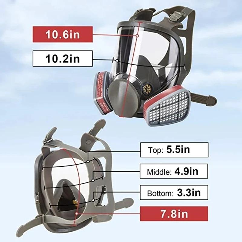 6800 gas mask full face respirator] paint mask for painting, machine polishing, welding and other work protection, Gas Mask