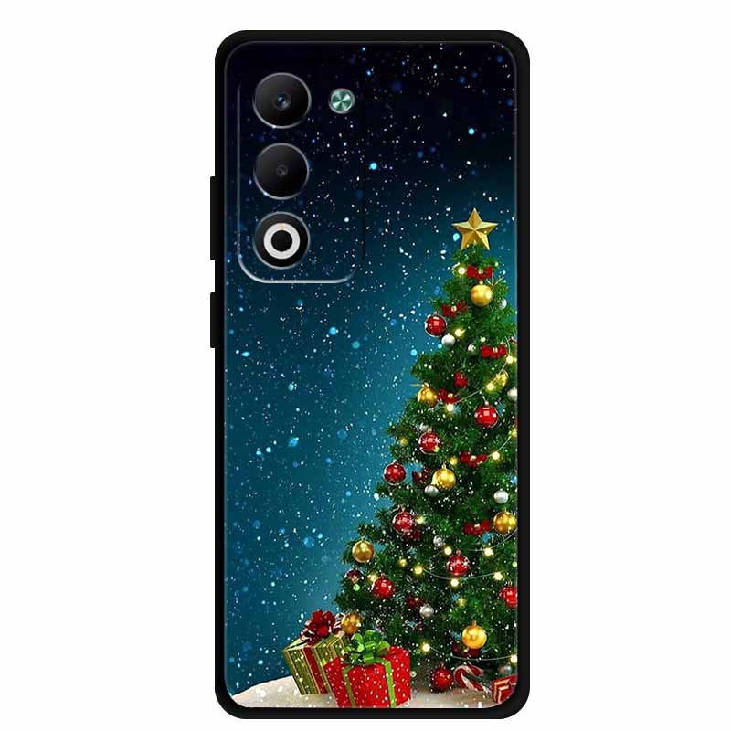 Christmas Phone Case For Oppo A5 5G CPH2735 / A5 4G CPH2727 Christmas Tree Soft Silicone TPU Back Cover Bumper For Oppo A5 Coque