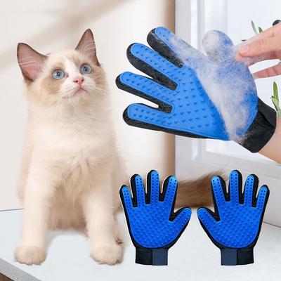 Haustierpflegehandschuh Katzen/Hunde Bürste Kaninchen Kamm Pflegebürste Bade-Reinigungshandschuh Haarentfernung für Haustiere Ausbürsten-Handschuh