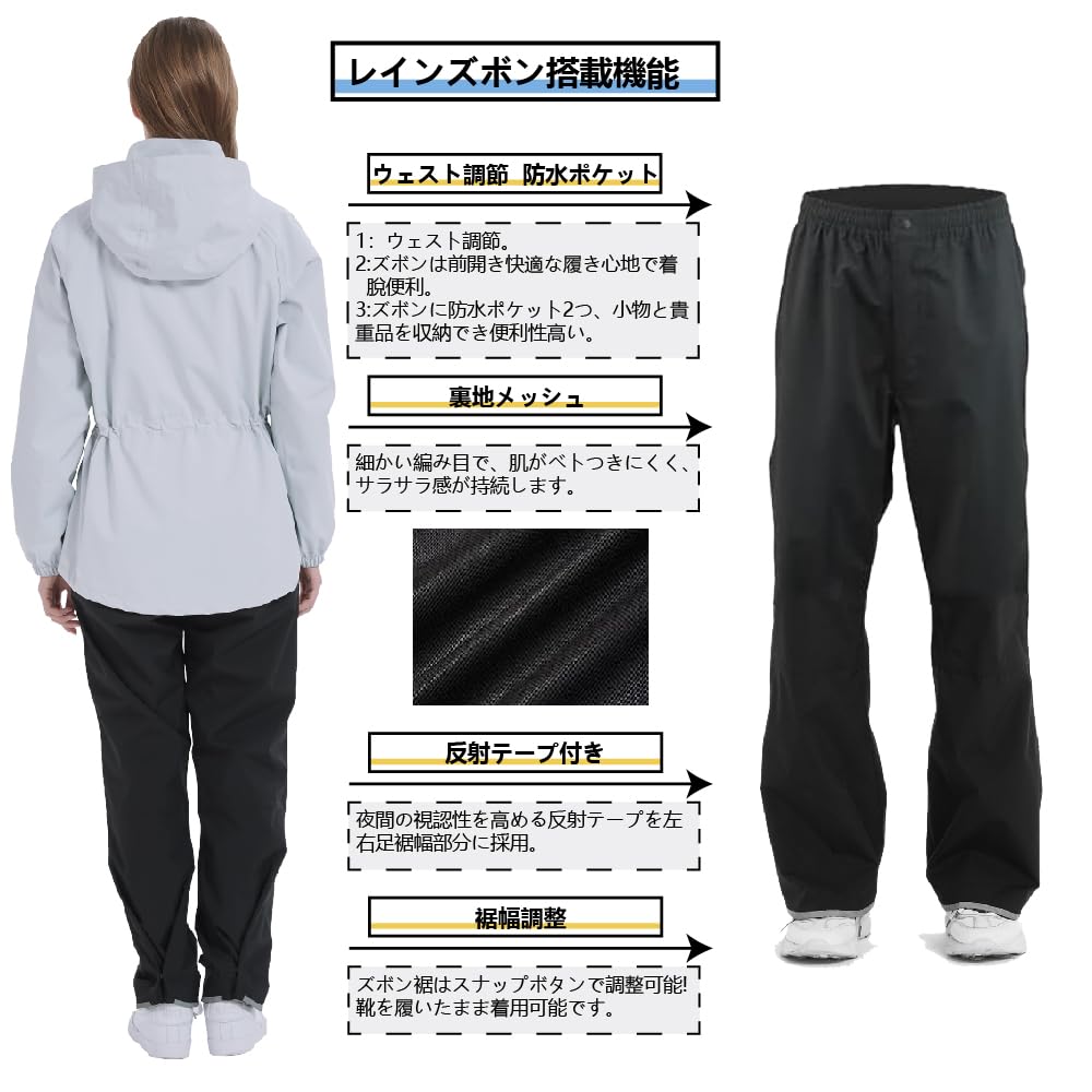 TopKylin Raincoat Perfect for and More and Perfect for Outdoor and Hiking Size Women's Set, Cycling, Golf, [Lightweight, Waterproof, Windproof,