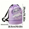 Drawstring Gym Bag for Kids Waterproof Drawstring Backpack Swim Bag with Compartment Pull String Sport Bag for Wet Swimming