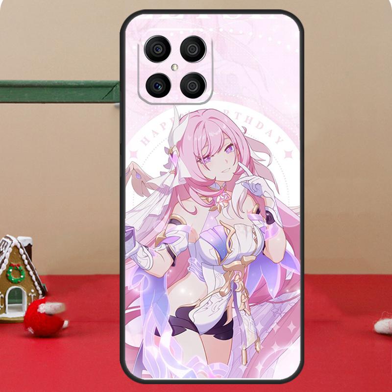 Elysia Honkai impact Case For Honor Magic 8 5 6 7 Lite Honor 400 Pro 200 50 70 90 X8c X8a X8b X9a X9b X9c Cover