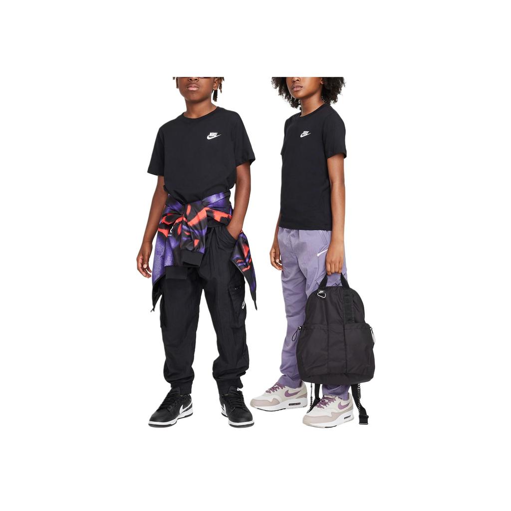 Nike Sportswear Soft Breathable Casual Short Sleeve T-Shirt Kids Tops Black FZ5177-010