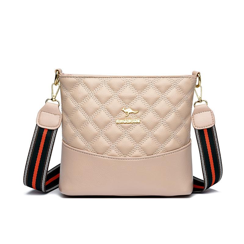 Women's bags, new trendy and versatile large-capacity women's soft leather messenger bags