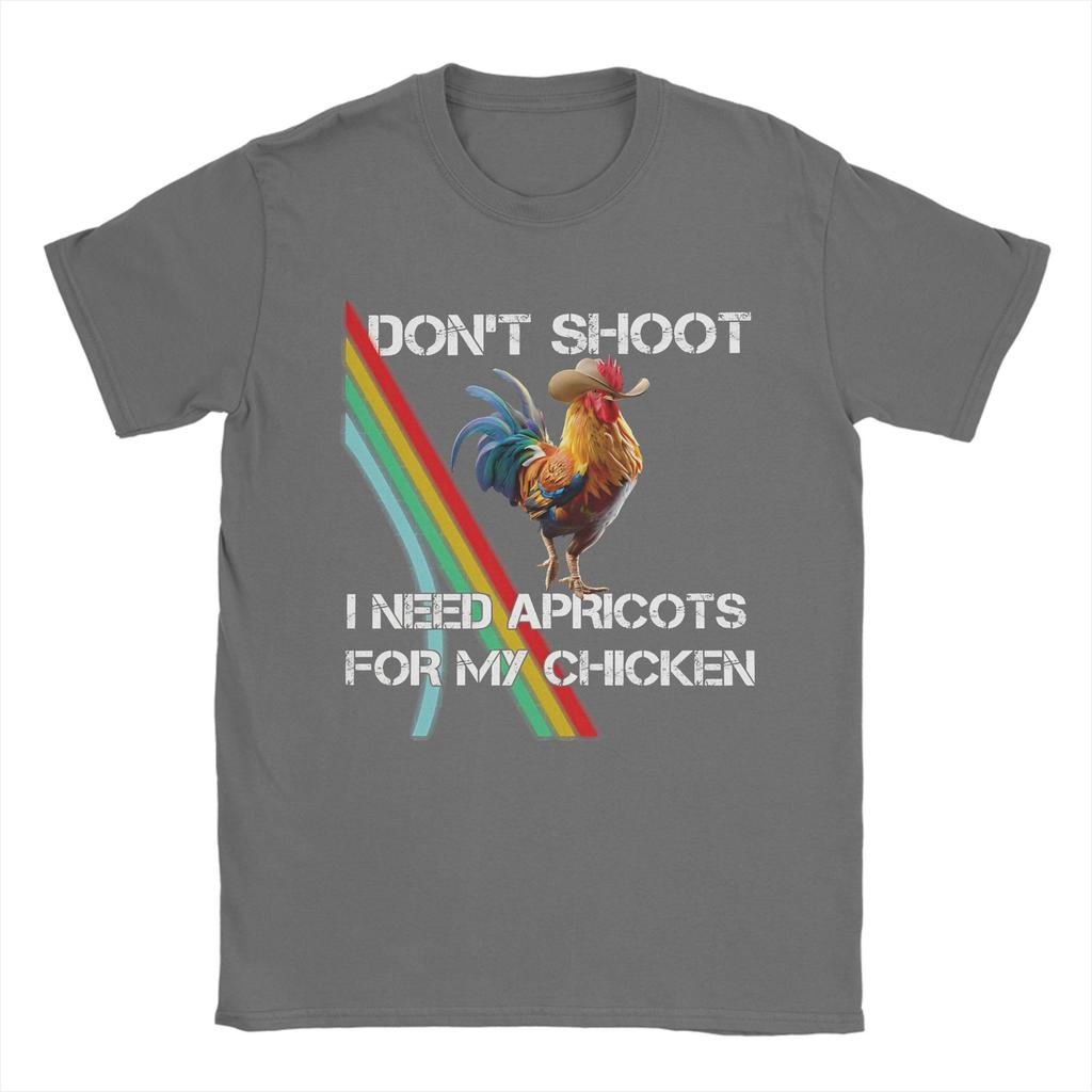 Mens Don Shoot Game Arc Raiders Chicken Meme T Shirt Pure Cotton Clothes Funny Short Sleeve Round Neck Tees Gift Idea TShirt