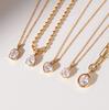 [Titanium Steel CZ Choker Necklace Light Luxury Elegant Fade Resistant Jewelry]