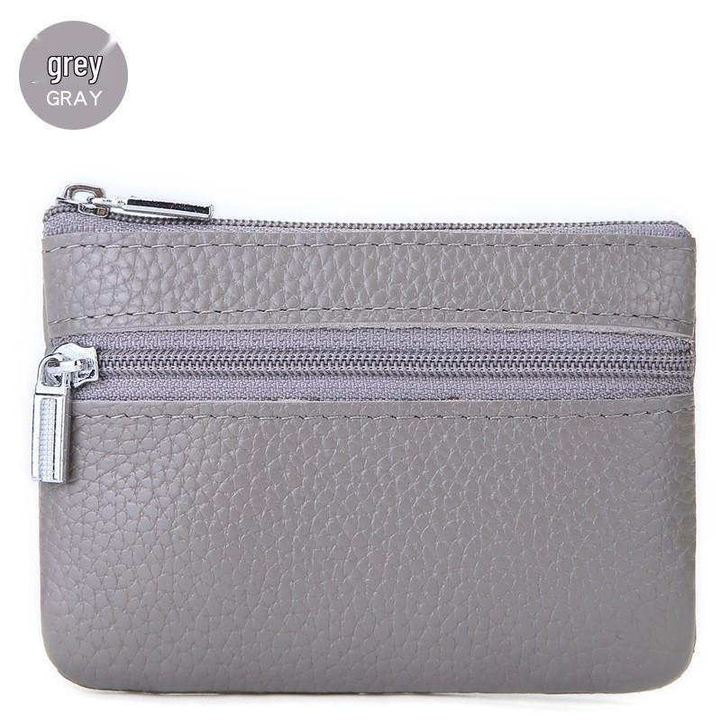 

Корейский стиль кошелек для монет на молнии и ключница из коровьей кожи высшего качества