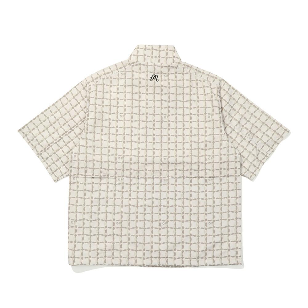 Malbon Golf [Evergreen] Nylon Windshirt Cream (Man)