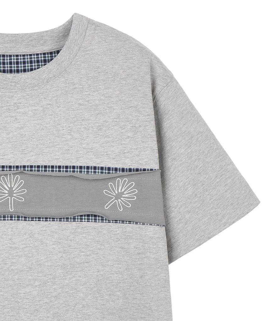Dandel Dd Check Inset Symbol Tee (Grey)