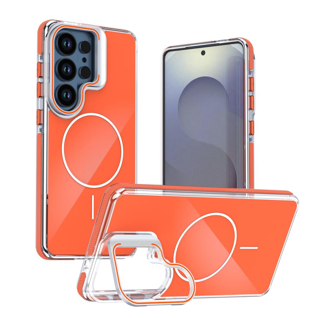 case for Samsung S26 plus ultra Magnetic lens holder protective case full coverage Wireless Charging Shock Proof WIth Kickstand
