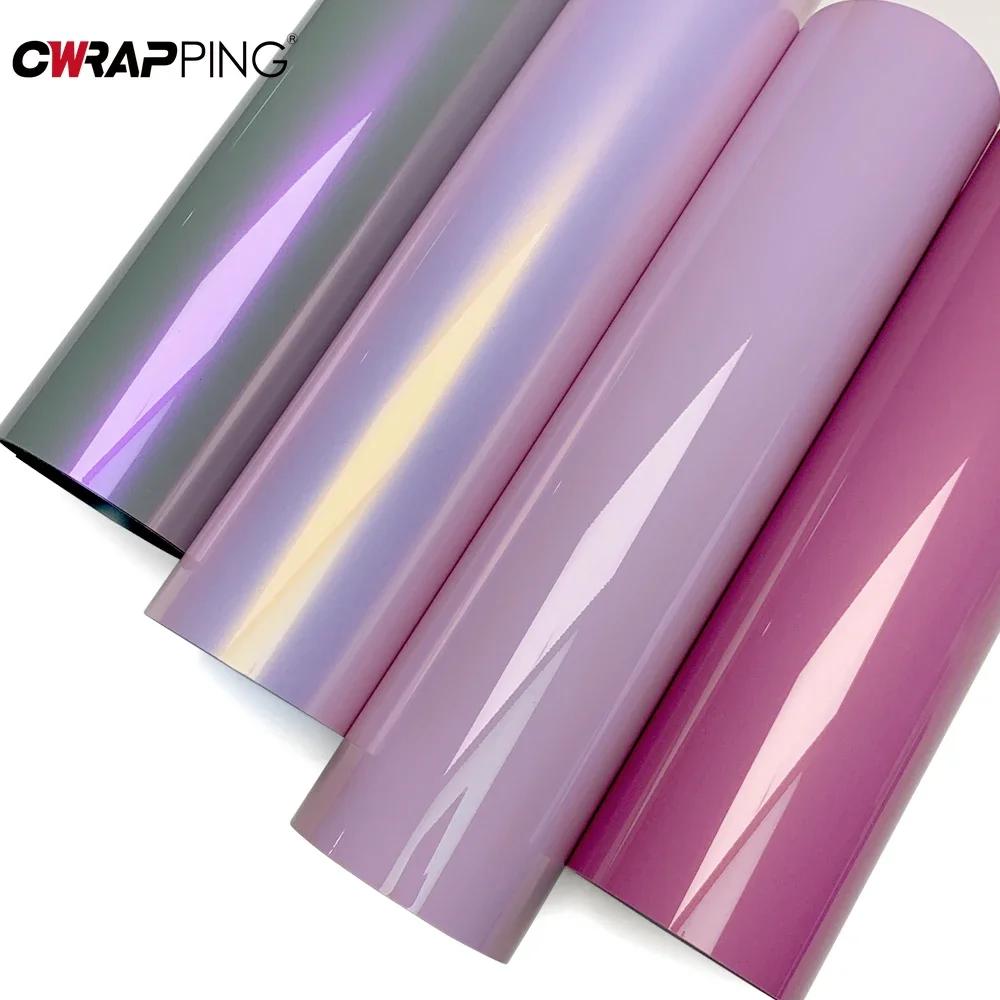 Car Waterproof Styling Sticker Gloss Wrapping Film Gray Purple Pink Suitable for Computer Women DIY Mercedes-Benz Accessories