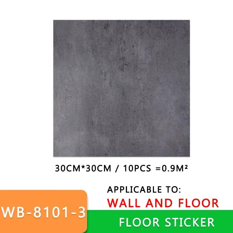 10pcs Thick Wall Sticker Self Adhesive Tiles Floor Stickers Marble Bathroom Ground Wallpapers waterproof PVC Bedroom living Room