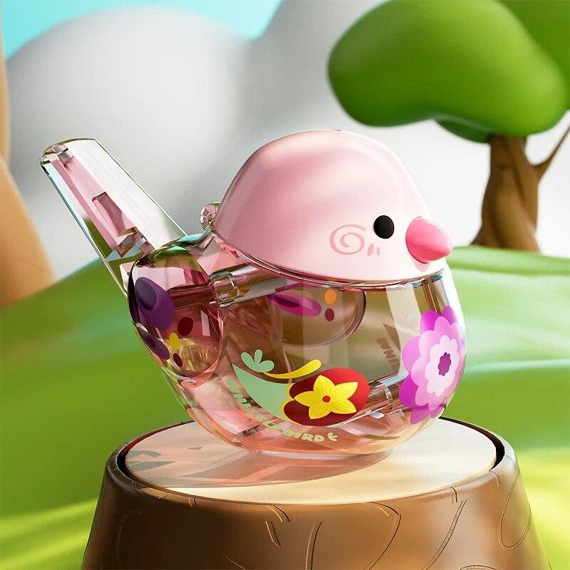 

Водяной свисток в виде птицы для младенцев и детей, игрушки, звук птицы для малышей, можно добавить воду в свисток для тренировки музыкального инструмента розовый