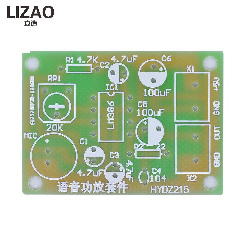 LIZAO LM186 Audioverstärker DIY-Kit Elektronische Lötübungsplatine Studenten-Lehr-Montage-Trainingsmodul
