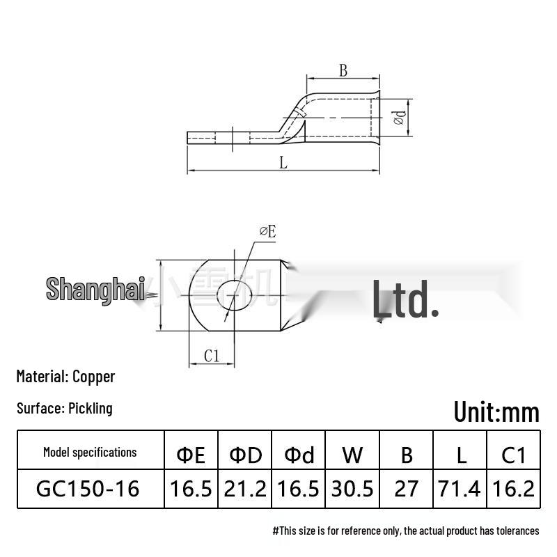 GC Flared Copper Tube Terminal 10-400 Sqmm Cable Connector Lug