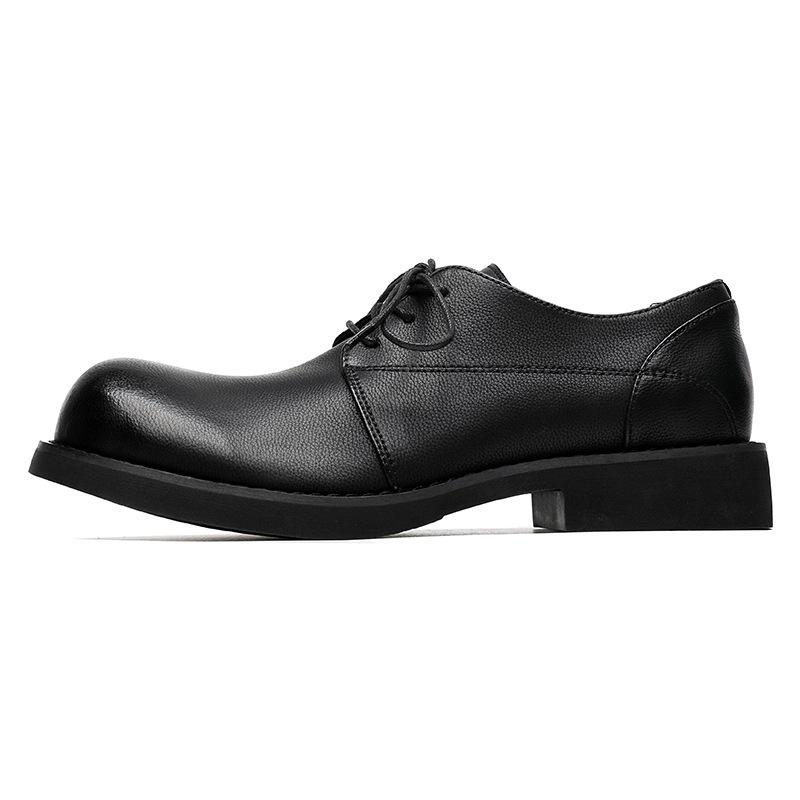 Lederschuhe mit eckiger Spitze Herren Plateau Britischer Stil Businesskleidung Vielseitige Herrenschuhe Lässige Derby Low-Top Schuhe 9313-R