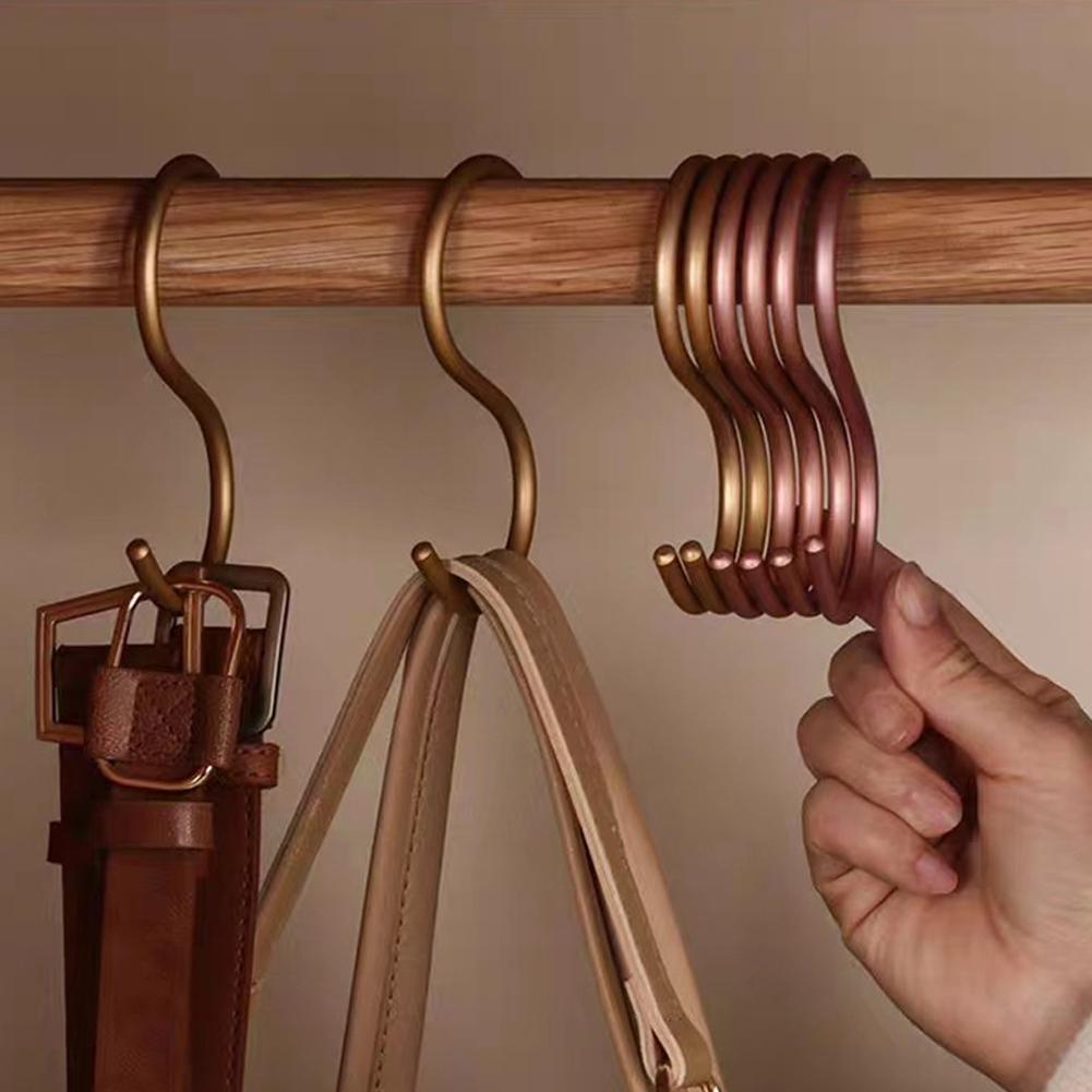 Multi-function Rack Hook,Heavy Duty Hanger, Aluminium Alloy S Hanging Hooksfor Bedroom Kitchen Hats Belt Bags Jeans Towels,5Pcs