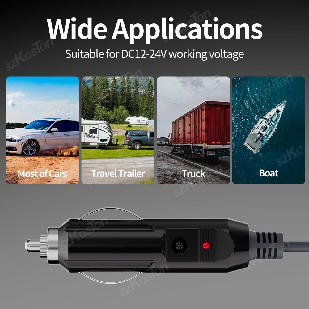 1m/1m/1m for Starlink Mini DC Charging Power Cable Cigaretter Adapter Power Cable Plug and Play Waterproof Accessories