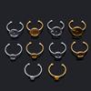 10pcs Adjustable Open Finger Ring Setting Stainless Steel 4mm 8mm 12mm Round Blank Ring Base Bezel Cabochon DIY Jewelry Making