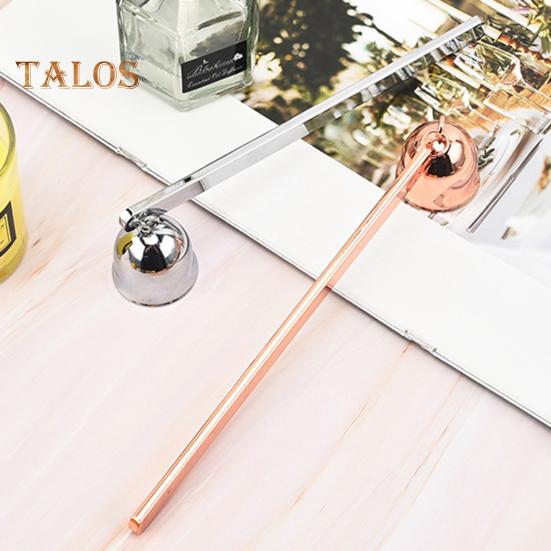 Zvonový zhášeč svíček s dlouhou rukojetí Leštěná nerezová čajová svíčka Čajová svíčka Knot Flame Snuffer Zátka svíčky Příslušenství ke svíčkám