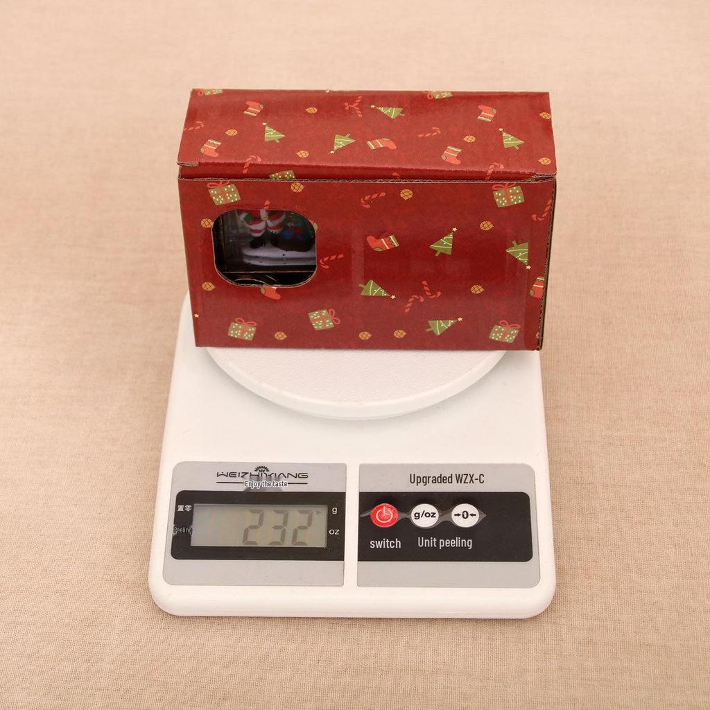 Creative Gold-Brushed Christmas Locomotive Ornament with Luminous Water-Filled PVC Night Light