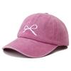New Designer Korean Style Bowknot Embroidered Baseball Cap Snapback Hat Women Men Vintage Outdoor Streetwear Dad Hats Bone