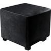 All-inclusive Square Ottoman Cover Elastic Velvet Footstool Covers 360 Degree Protector Sofa Footrest Slipcover for Living Room