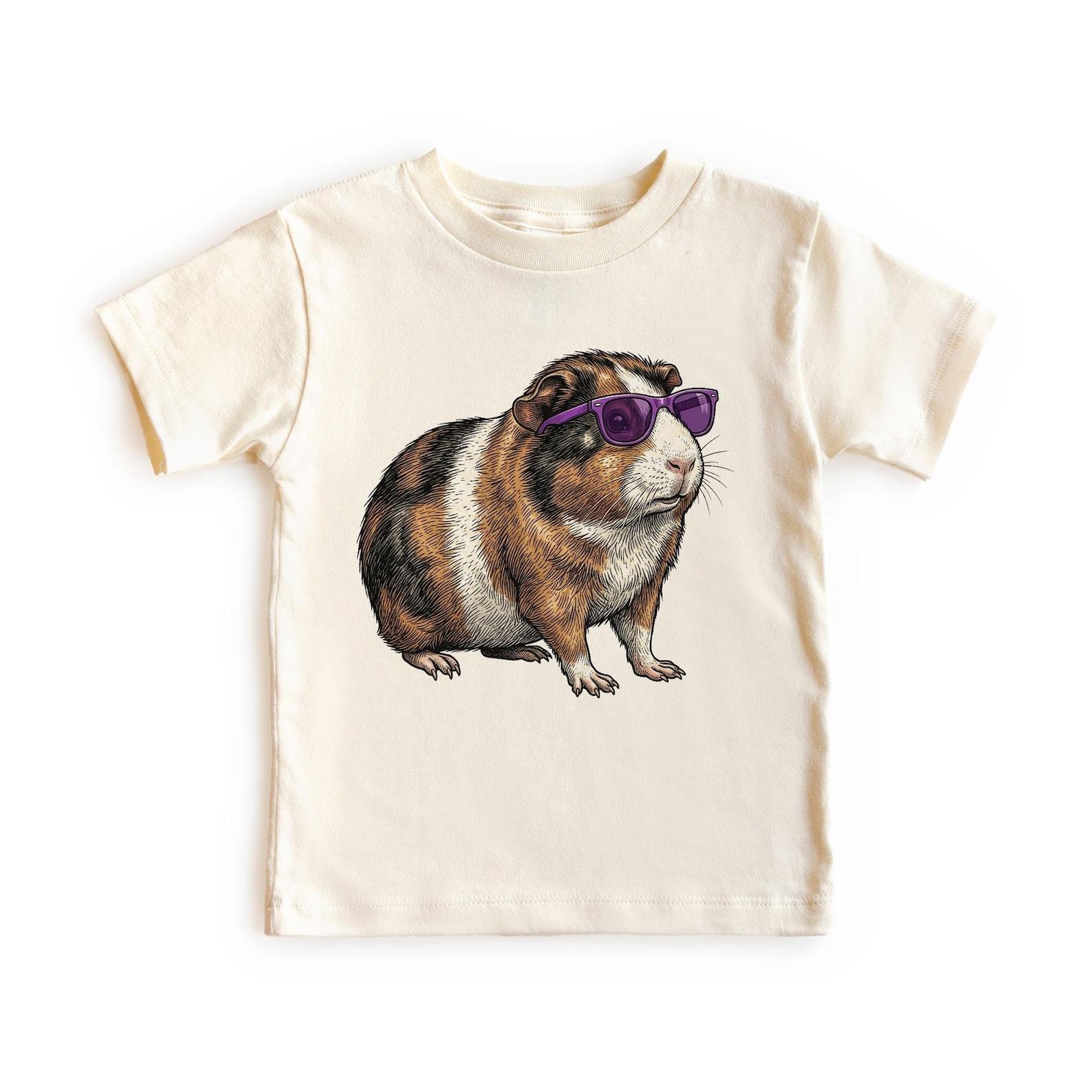 Summer Guinea Pig Wearing Sunglasses Cuddly Pet Unisex, Adult, Youth T-Shirt 110