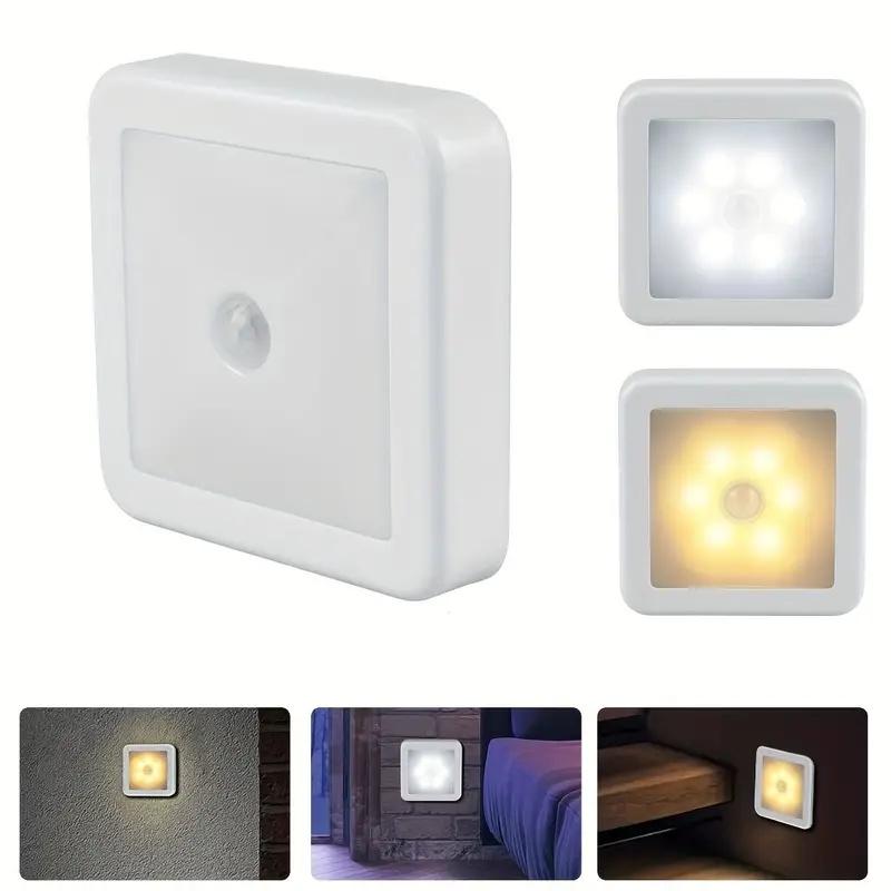 1-4PCS Night Light Motion Sensor with LED Light Lamps Night Light Wireless Lamp for Bedside Table Bedroom Bathrooms Corridors Kitchens Wardrobes