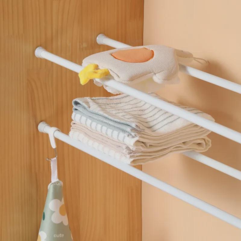 Schlagfreie multifunktionale Teleskopstange: Kompakte Duschvorhang- und Trocknungslösung