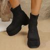 Fashion Fashion Chunky Platform Wedge Heel Ankle Boots Women 2025 Sexy Super High Heel Modern Suede Skinny Boots Thicken Bottom Shoes