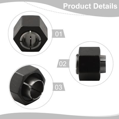 DW621 DW616 Chuck Collet For Equipment Maintenance 2 Piece Set Compatible With 1613 Series Compatible With DW618