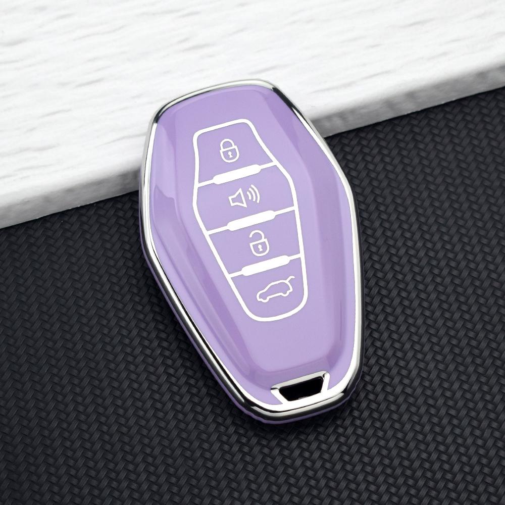 

4 Button Soft TPU Car Key Case Cover for Chery Jetour X70 X70 Plus X90 X90 Plus X95 Key Fob Protector Holder Keyring Accessories