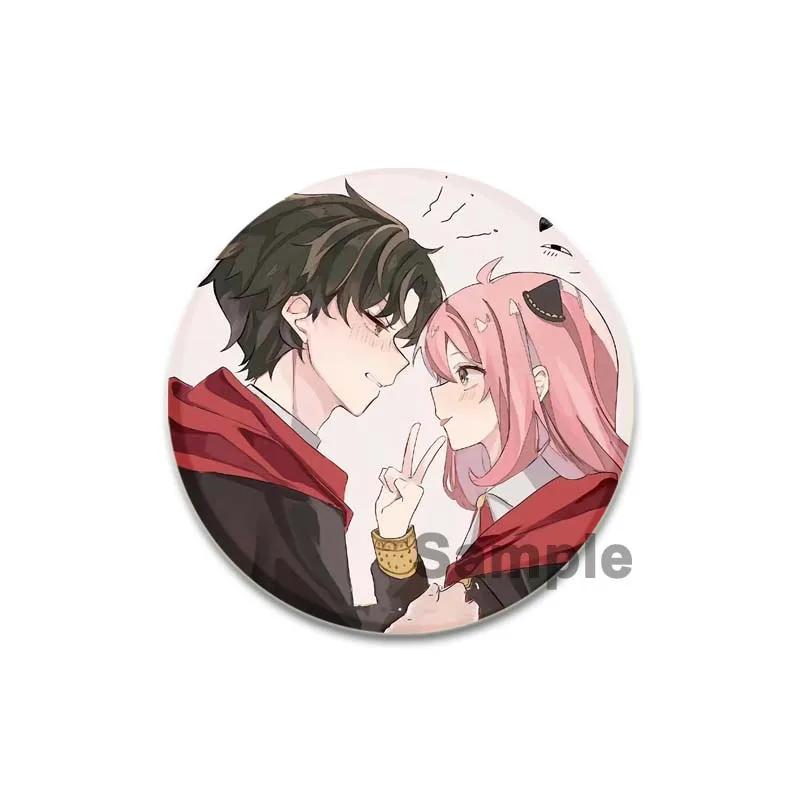 32/44/58mm SPY X FAMILY Enamel Pin Cute Anime Brooches Anya Forger Damian Lapel Pins Cartoon Badge Backpack Hat Jewelry Accessories Gift