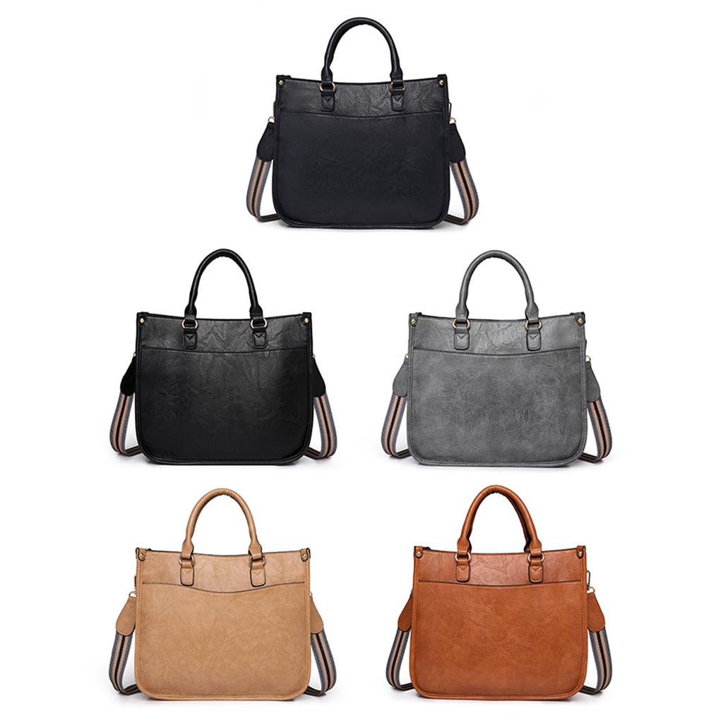 Large Capacity Crossbody Bag for Women Business Office Work Bag Handbag Casual Shoulder Bag PU Leather Messenger Bag
