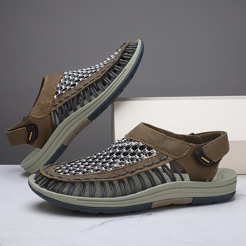 Fashion Outdoor Men's Trendy Casual Sandals Non Slip Beach Water Shoes Breathable Sports Wading Aqua Shoes New Male Soft Sole Sandaly
