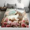 A Unicorn Print Flannel Blanket, a Gift for African Girls, Granddaughters, And Daughters, Perfect for Holidays, Versatile for Ou