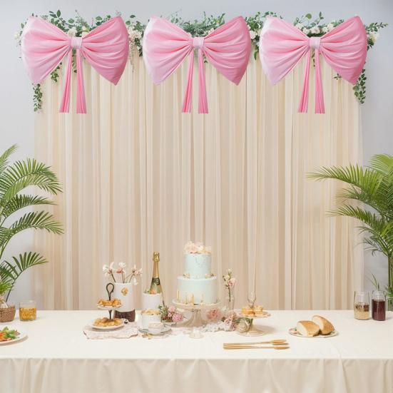 Large Velvet Bow Tie Pendant Tree Topper Wreath Christmas Bows Pillar Wedding Holiday Stair Railing Porch